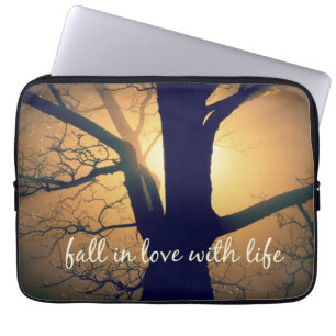 Funda Para Portátil Caída inspiradora enamorada de la cita de la vida