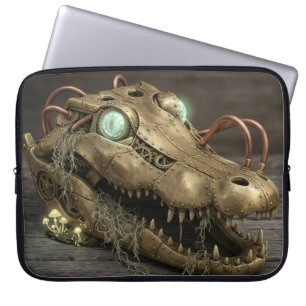 Funda Para Portátil Caimán Mecánico Steampunk Industrial