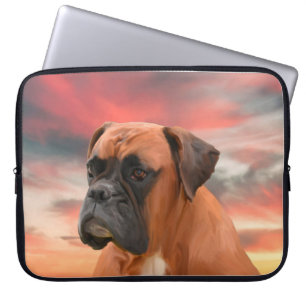 Funda Para Portátil Caja de perro Boxer adorable arte de pintura al ól