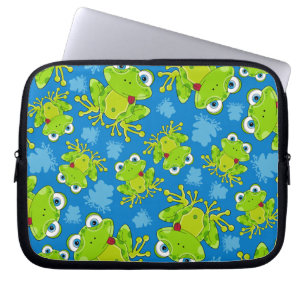 Funda Para Portátil Caja modelada rana linda del ordenador portátil