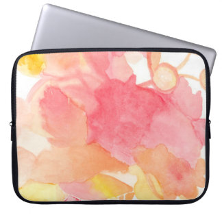 Funda Para Portátil Caja rosada floral del ordenador