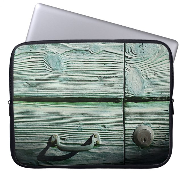 Funda Para Portátil Cajón de madera marrón (Frente)