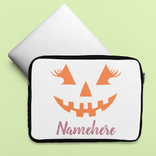 Funda Para Portátil Calabaza de Halloween personalizada femenina Jack 