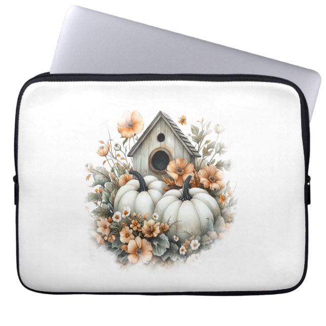 Funda Para Portátil Calabaza de la camisas de la casa de aves (Frente)