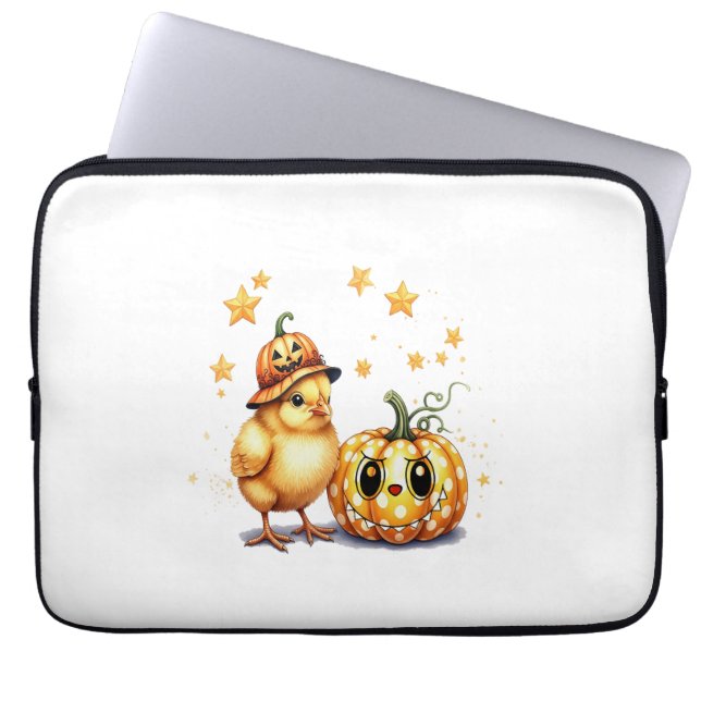 Funda Para Portátil Calabaza de pollo de Halloween (Frente)