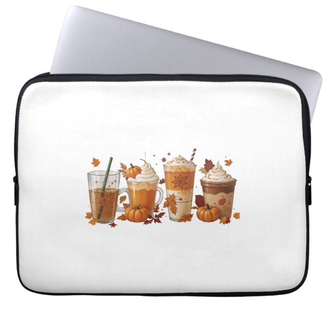 Funda Para Portátil Calabaza para café otoño (Frente)