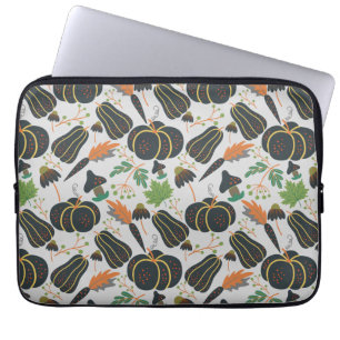 Funda Para Portátil Calabaza patrón de zanahoria sin soldadura negro y