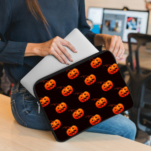 Funda Para Portátil Calabazas de Halloween, Calabazas Naranjas Truco o