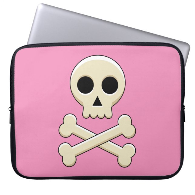 Funda Para Portátil Calavera con huesos (Frente)