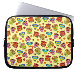 Funda Para Portátil Calavera de Azúcar Floral