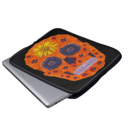 Funda Para Portátil Calavera de Flor 1