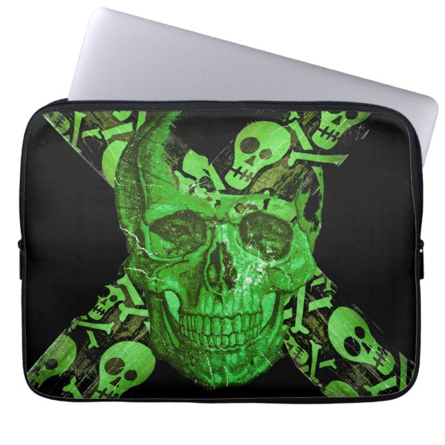 Funda Para Portátil Calavera de Halloween #2 (Frente)