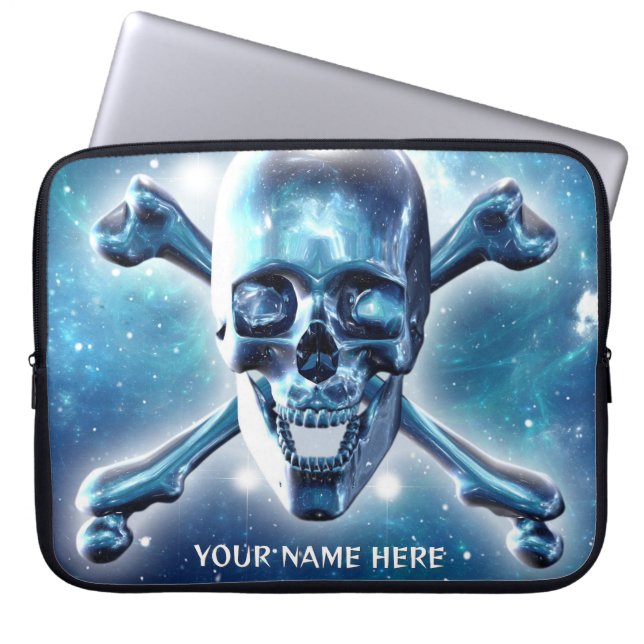 Funda Para Portátil Calavera espacial. Personalizado (Frente)