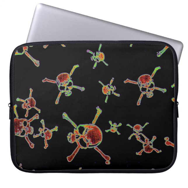 Funda Para Portátil Calaveras (Frente)
