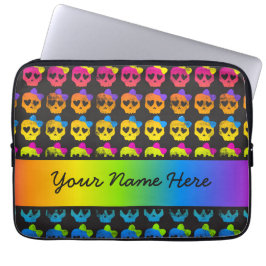 Funda Para Portátil Calaveras brillantes con arcos personalizados