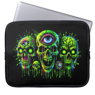 Funda Para Portátil Calaveras de residuos tóxicos neones