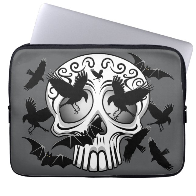Funda Para Portátil Calaveras decorativas de Halloween (Frente)