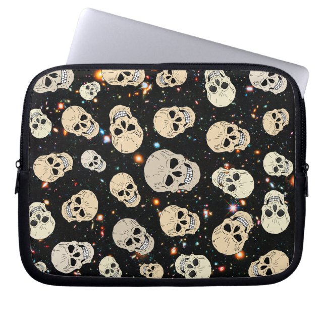 Funda Para Portátil Calaveras espaciales (Frente)