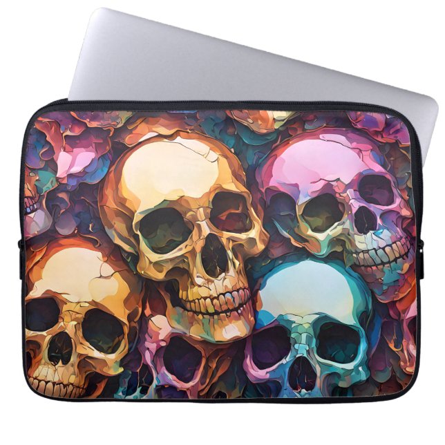 Funda Para Portátil Calaveras Funky (Frente)
