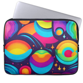 Funda Para Portátil Caleidoscopio Cósmico Vibrante