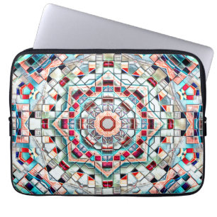 Funda Para Portátil Caleidoscopio de azulejos de color con textura ásp
