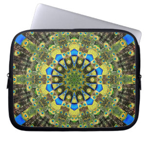 Funda Para Portátil Caleidoscopio de Feather Peacock 1
