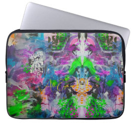 Funda Para Portátil Caleidoscopio Neon Psicodélico