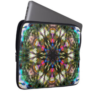 Funda Para Portátil Caleidoscopio oscuro en estilo acrílico 