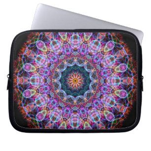 Funda Para Portátil Caleidoscopio púrpura de Lotus