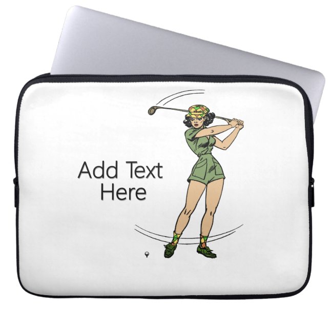 Funda Para Portátil Calentamiento para el Golf Lady Golfer (Frente)