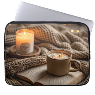 Funda Para Portátil Cálidas velas y manta por la noche