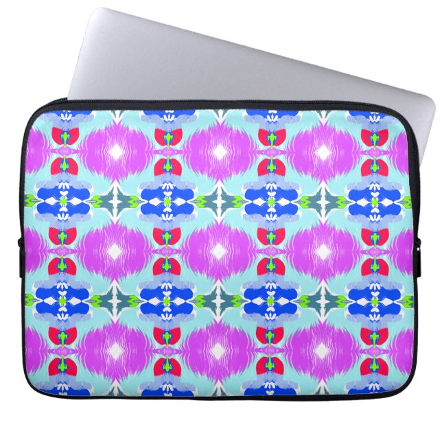 Funda Para Portátil Calidoscopio Flor de Azure (Frente)