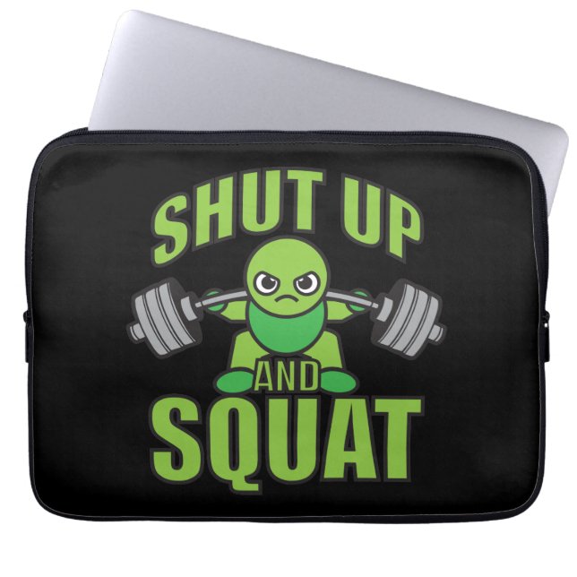 Funda Para Portátil Cállate Y Squat Kawaii Anime Powerlifter Personali (Frente)