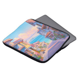 Funda Para Portátil Calle costera de Okinawa con pastel