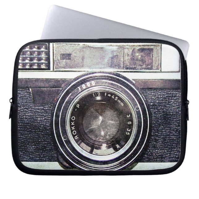 Funda Para Portátil Cámara negra vieja (Frente)