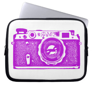 Funda Para Portátil Cámara rusa - Morado en blanco