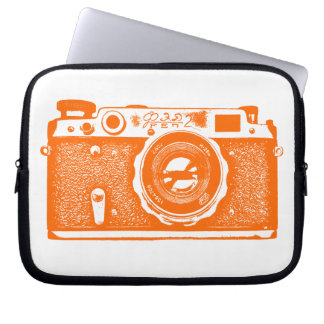 Funda Para Portátil Cámara rusa - Naranja en blanco