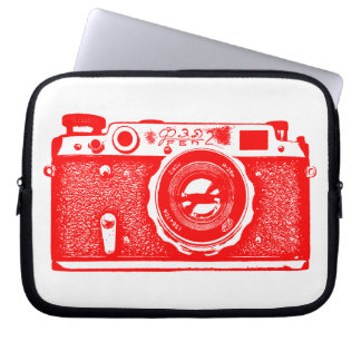 Funda Para Portátil Cámara rusa - Rojo sobre blanco