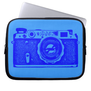 Funda Para Portátil Cámara rusa - Sombras de azul