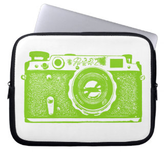 Funda Para Portátil Cámara rusa: verde marciano en blanco