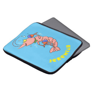 Funda Para Portátil Camarón alegre, personalizado de la gamba