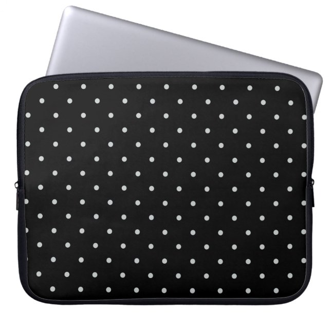 Funda Para Portátil Cambiar puntos de polka gris Cualquier Personaliza (Frente)