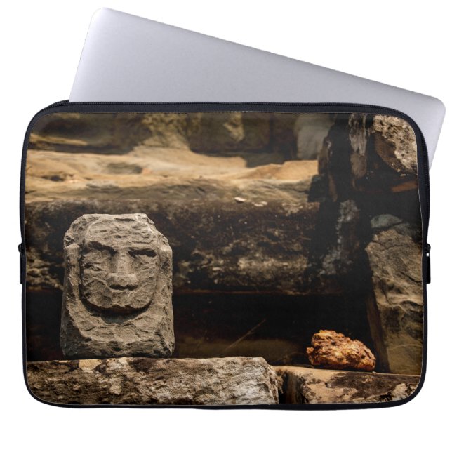 Funda Para Portátil Cambodia Smiling Stone Totem Laptop Sleeve (Frente)