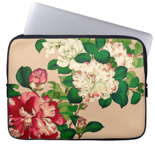 Funda Para Portátil Camellias japonesas antiguas. Rosa profundo en Bei