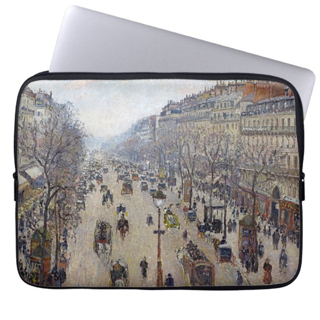 Funda Para Portátil Camille Pissarro - Boulevard Montmartre, mañana (Frente)