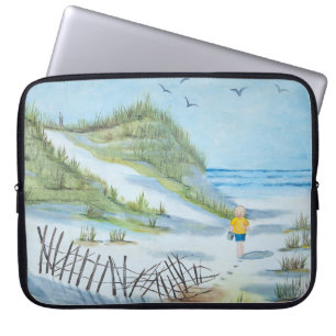 Funda Para Portátil Caminando niños en una playa