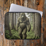 Funda Para Portátil Caminando por los bosques<br><div class="desc">Sasquatch caminando a través de los árboles en el bosque arte ai.</div>