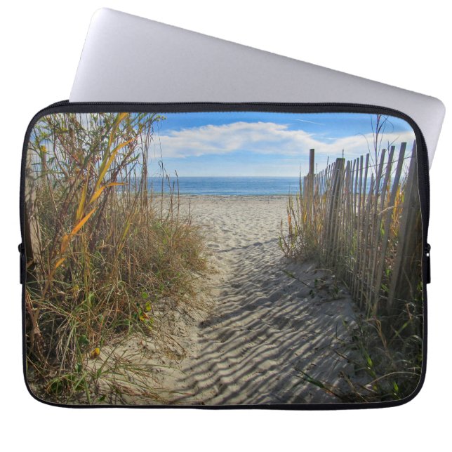 Funda Para Portátil Camino a la playa (Frente)