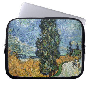 Funda Para Portátil Camino con cipreses impresionismo Van Gogh