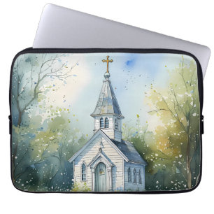 Funda Para Portátil Camino Rústico de Iglesia en Prado de Flores Silve
